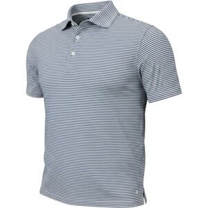 Left Coast Tee Men Superfine Polo Shirt M Blue Hairline Micro Stripe Pima Cotton